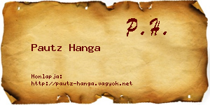 Pautz Hanga névjegykártya